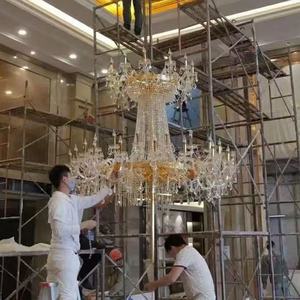 Di grandi dimensioni Su Misura <span class=keywords><strong>Sala</strong></span> Banchetti Moschea Hotel Lobby <span class=keywords><strong>Lampadari</strong></span> Di Cristallo di Illuminazione Moderna - Product Image 6