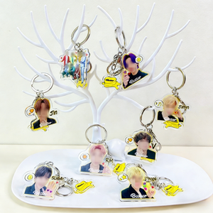 Llavero de acrílico de 2 piezas de <span class=keywords><strong>Bangtan</strong></span> Boys (BTS) más vendido, colgante creativo de J-Hope, RM, V, accesorio relacionado con estrellas, producto de apoyo para fans - Product Image 2