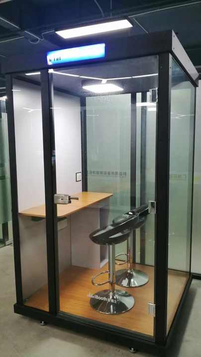 Glass Computer Booths Mini Office Booth - Soundproof Privacy Pod by Ibooth