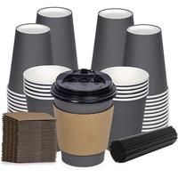 Gobelets en papier biodégradables écologiques jetables personnalisés à paroi simple, impression de logo personnalisée, capacité de 2,5 à 22 oz, couvercle de gobelet de qualité alimentaire