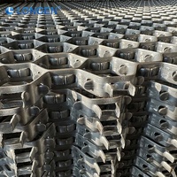 Grille perforée en acier réfractaire, grille cellulaire métallique, grille hexagonale résistante à l'érosion, maille hexagonale en acier
