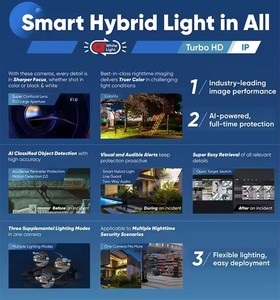Hikvision-Cámara de red domo fija POE IP67, micrófono incorporado, luz híbrida inteligente a todo color, versión en inglés, 4 MP, IP67 - Product Image 4