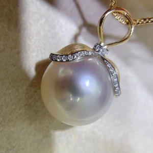 Colgante de Plata S925 para DIY, Soporte para Cuentas de 11-13mm, 30695, Collar Vacío para DIY, Accesorios para Perlas, Colgantes de Perlas, Dijes - Product Image 3