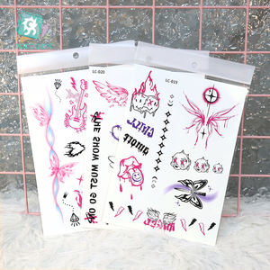 A5 Tattoo Sheet 2026 Latest Realistic Rose Pink Colorful Temporary Tattoos <strong>Old</strong> School <strong>Body</strong> Tattoos New - Product Image 5