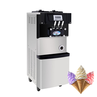 Nieuwe volautomatische Wiberda commerciële soft serve ijsmachine poeder dubbele mengbak melk water basis CE restaurant hotel 1