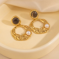 Pendientes de Acero Inoxidable Elegantes Vintage al por Mayor, Joyería de Moda para Mujer