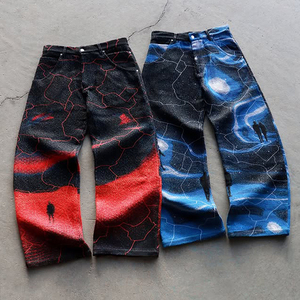 DiZNEW 2025 Design <span class=keywords><strong>Jeans</strong></span> larges pour hommes Impression laser Motifs personnalisables Impression numérique intégrale Camouflage Impression <span class=keywords><strong>Jeans</strong></span> larges pour hommes - Product Image 1