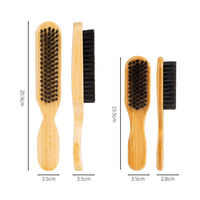 Brosse à barbe en bambou à poils de sanglier doux pour hommes, brosse de toilettage OEM pour barbier, soin de la barbe, coiffage et nettoyage des cheveux