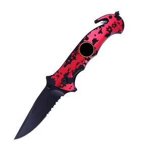 Prezzo di fabbrica coltello pieghevole tascabile di sicurezza pratico più venduto per coltelli da caccia e da campeggio con colore rosa