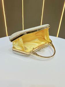 Sac à bandoulière classique de luxe pour femme, idéal pour mariages et soirées, sac à main en cristal avec chaîne, fermeture magnétique, nouvelle mode en polyester - Product Image 2