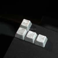 Capuchons de touches en céramique MHT, transparents et blancs, pour clavier à commutateurs Cherry MX