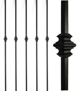 Interior Stair Single Knuckle Balusters Wrought Iron Decorative