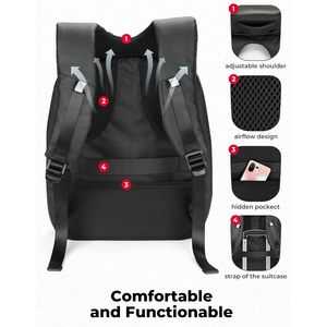 Mochila LED programable para viajes en motocicleta, camping, almacenamiento de portátil, poliéster, impresión digital - Product Image 2
