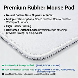 Alas Mouse Karet Alam Khusus Berkualitas Tinggi Desain Bulu <span class=keywords><strong>Pink</strong></span> Alas Mouse Gaming Besar dengan Tepi Jahitan Deskpad 900x400mm - Product Image 5