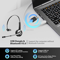 Auriculares Inalámbricos para Centro de Llamadas, con Cancelación de Ruido, Base de Carga, Micrófono, Auriculares RF para Oficina, para Teléfono Fijo