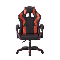 Chaise de jeu ergonomique de haute qualité en cuir PU design unique Chaise de jeu d'ordinateur PC réglable en hauteur avec repose-pieds