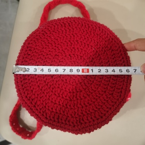 2025 New Fashionable <b>Sweet</b> Cute Customizable Handmade Crochet Strawberry Cake Bag Mother's Day Gift - Product Image 6