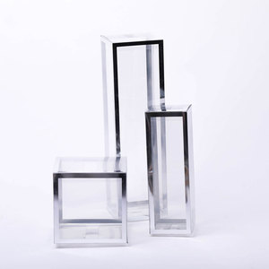 Imee Sang Trọng Vàng Bạc Hộp Nhựa Với Dây Thừng Xử Lý Rõ Ràng Vuông Hình Chữ Nhật Dài Túi Trong Suốt Cho Quà Tặng PVC Pet Hộp - Product Image 4