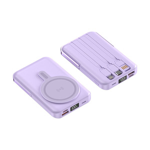 <span class=keywords><strong>Batterie</strong></span> externe magnétique sans fil ultra-mince 10000 mAh avec <span class=keywords><strong>batterie</strong></span> au lithium polymère pour une recharge portable - Product Image 5