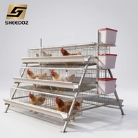 Équipement d'élevage avicole pour fermes pondeuses : Cages en batterie galvanisées pour poules pondeuses, pour l'élevage de poulets en batterie et l'élevage en étages