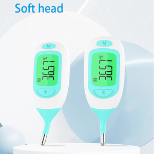 Thermomètre électronique à longue sonde flexible Thermomètre anal numérique pour bébé à grand affichage - Product Image 4