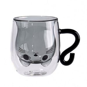 Cute Cat <b>Mug</b> Best Gift Tea Glass Cup Double-layer High Borosilicate Glass High Temperature Resistant <b>Large</b> Capacity Reusable - Product Image 5