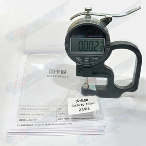 Película DE SEGURIDAD DE 2Mil 60 pulgadas * 99 pies para ventana de coche, película de tinte de vidrio arquitectónico para construcción, película de protección de ventana de seguridad PET, Rollo completo - Product Image 2