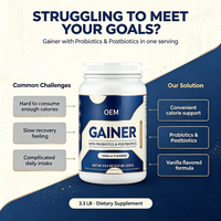 Poudre Protéinée Mass Gainer 1250 Calories, Complexe de Whey avec Créatine et BCAA pour la Prise de Masse Musculaire et la Récupération Post-Entraînement