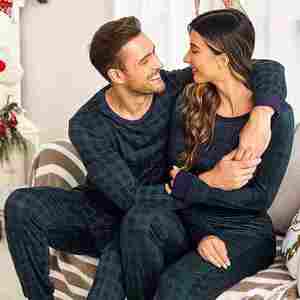 Conjunto de Pijamas a Cuadros Térmicos de Invierno al por Mayor, Pijamas Navideños para Hombre, Pijamas para Parejas, Ropa de Dormir al por Mayor, Ropa de Vietnam - Product Image 1