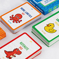 Tarjetas didácticas personalizadas de fábrica con frases en inglés, tarjetas de aprendizaje de palabras en inglés de doble cara, tarjetas educativas para niños