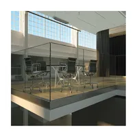 Frameless कांच बालकनी/सीढ़ियों रेलिंग एल्यूमीनियम यू चैनल कांच कटघरा plexiglass डेक रेलिंग