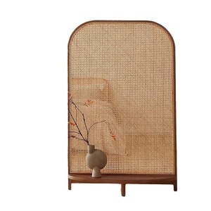 Dishi Nordic hiện đại gỗ rắn màn hình đơn giản ngăn chặn mây dệt phân vùng cho phòng khách phòng ngủ hoặc sinh nhật lễ kỷ niệm - Product Image 5