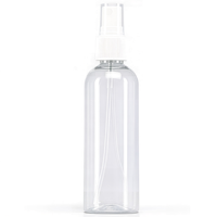 Flacon pulvérisateur cosmétique transparent vide en PET 100 ml, pompe à parfum et lotion, brume fine, pour impression sérigraphique cylindrique