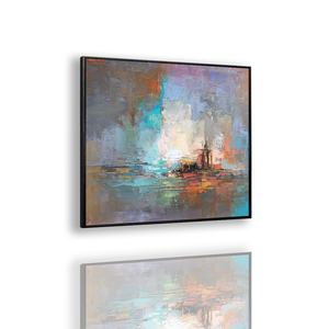 Abstraktes Meeresmotiv Ölgemälde auf Leinwand Handgemaltes Bild Wohnzimmer-Dekoration - Product Image 4