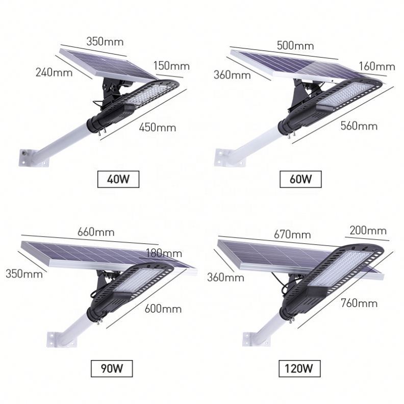A granel barato precio de China lista 120W integrado Solar Powered Led fuente de luz de calle