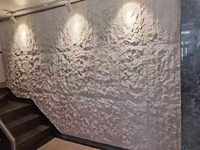 Pierre calcaire beige naturelle fendue, façade en pierre, panneau de marbre, grande dalle, revêtement mural décoratif