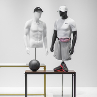 Maniquí de Fibra de Vidrio para Hombre, Parte Superior del Cuerpo, con Base de Hierro, para Exhibición en Tiendas de Ropa
