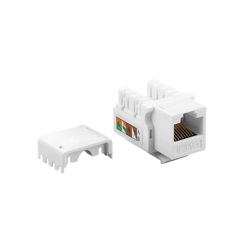 good price AMP type 90 degree cat6 UTP keystone jack easy installation for wall and patch panel