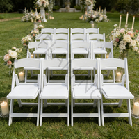 Chaise en résine pliable et empilable moderne pour jardin, fête, usage commercial, mariage, salle à manger, chaise en résine de mariage Bjflamingo