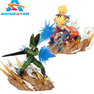 Figurine de Dragon Son Goku Son <span class=keywords><strong>Gohan</strong></span> Vs <span class=keywords><strong>Cell</strong></span>, modèle de dessin animé en PVC, 12cm, figurines DBZ - Product Image 1