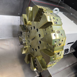 เครื่องกลึง CNC แนวนอนแบบแก๊ง HS-5L ความแม่นยำสูงเครื่องมือ12สถานีการกัดแกนหมุนเดี่ยวขนาดกลางสำหรับเคลื่อนย้ายระยะยาวเครื่องมือแบบเอียง - Product Image 3