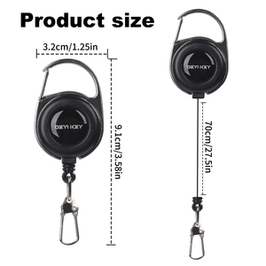 Biểu Tượng Tùy Chỉnh Chiến Thuật ID Chủ Thẻ Với Có Thể Thu Vào Huy Hiệu, Reel Nặng-Nhiệm Vụ Leo Núi Khóa Keychain Với Id Chủ Thẻ - Product Image 3