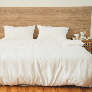 Housse de couette en lin teint en fil, lin pur <span class=keywords><strong>belge</strong></span>, ensemble housse de couette et couette en lin, taille California King - Product Image 2