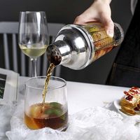 Verre à Martini Personnalisé avec Impression Personnalisée pour Barman, Shaker en Acier Inoxydable avec Couvercle, Tasse à Mélanger pour Cocktails