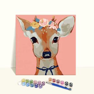 Conejo de 20x20cm para niños, lienzo de colores personalizado, pintura artesanal por número - Product Image 3