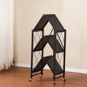 Estante de Almacenamiento <span class=keywords><strong>Plegable</strong></span> de Metal para el Hogar, de 5 Niveles, sin Instalación, para Utensilios de Cocina - Product Image 4