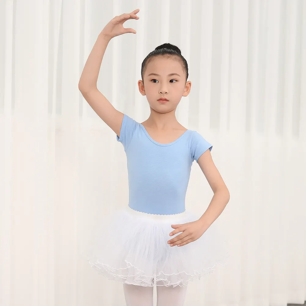 Y18 Professional Ballet Dance Jumpsuit Short Sleeve Children Girls Fashion Back Butterfly Ballet Costume