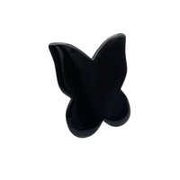 Outil de massage facial en pierre d'obsidienne noire en gros, outil de soin de beauté en cristal naturel pour le raclage Gua Sha