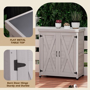 Drop Shipping Potting <strong>Bench</strong> With Outdoor <strong>Garden</strong> <strong>Storage</strong> Sheds and Metal Table Top Outdoor Work Station Table - Product Image 4