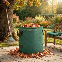 Sac à feuilles de jardin en PE robuste, pliable et réutilisable, 72 gallons (272 L)